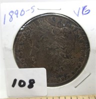 1890-S Morgan silver dollar