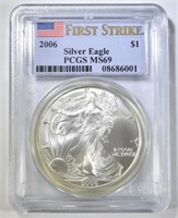 2006 AMER SILVER EAGLE  FIRST STRIKE PCGS MS 69