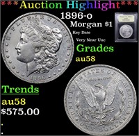 *Highlight* 1896-o Morgan $1 Graded Choice AU/BU S