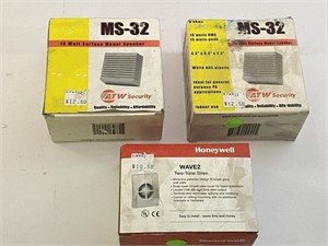 Surface Mount Speakers & Two Tone Siren in Boxes