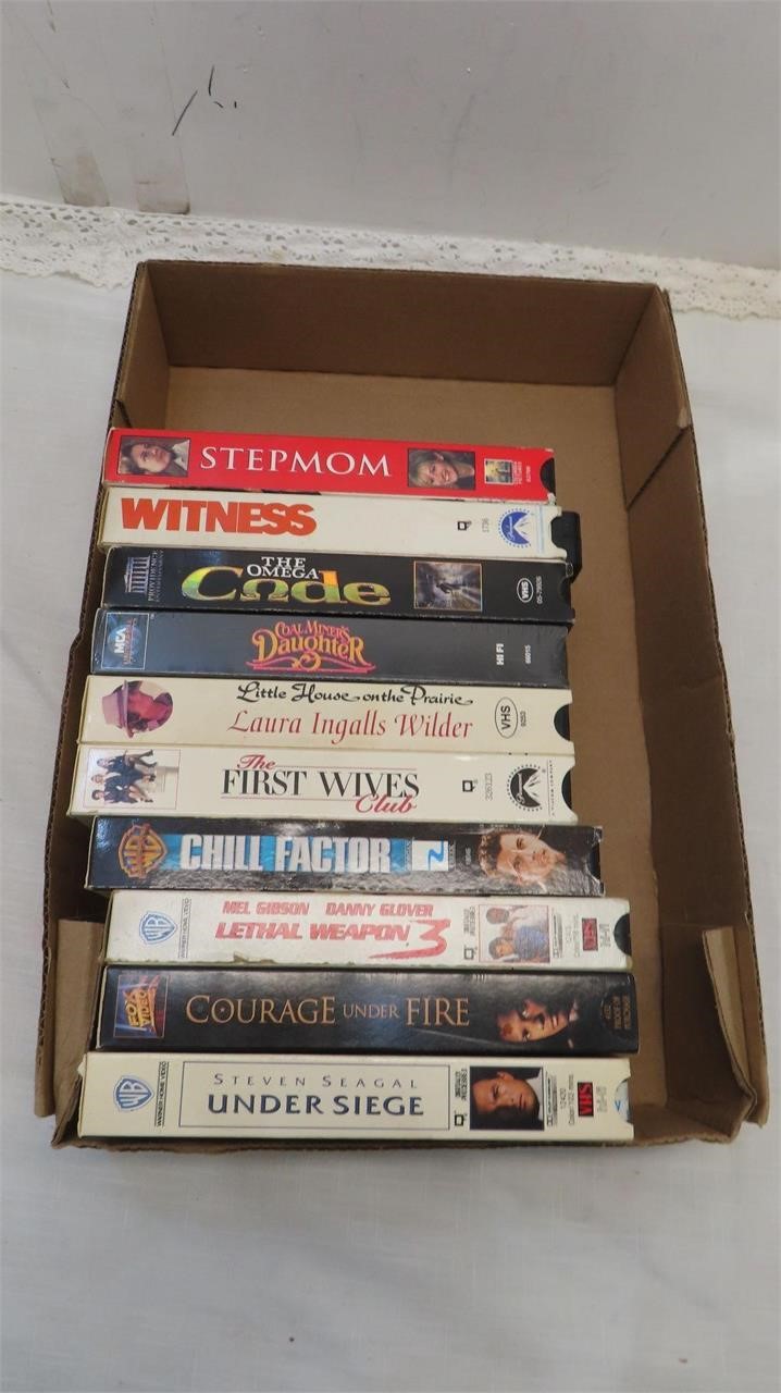 assorted VHSs