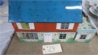 VINTAGE METAL DOLL HOUSE 25" X 14" TALL