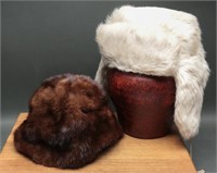 Vintage Rabbit Fur Hats- Snow Plum + (2)
