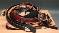 Western Style Leather Belts, Ladies- Justin + (9)