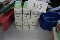 3- dove spray deodorant