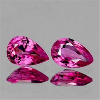 Natural AAA Pink Sapphire 6x4 MM Pair{Flawless-VVS