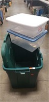 (3) Plastic Storage Container With Lids