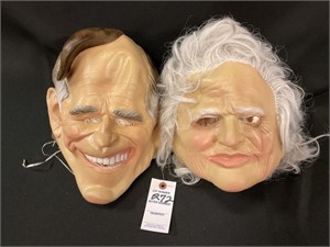 2 Halloween Masks - George H. W. & Barbara Bush