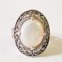 $160 Silver Mother Of Pearl Ring