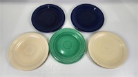 (5) Vtg Fiesta Plates 7.5"  (Please see pics for