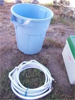 Rubber Maid Garbage Can & RV Water Hose