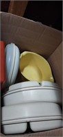 Lot with Tupperware storage containers