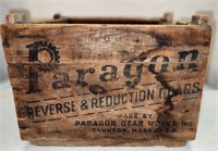 Vintage Paragon Transmission Wooden Wood Box Crate