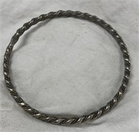 Sterling Silver Twisted Rope Style Bangle