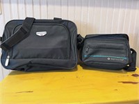 Small Travelers Club Tote Bag & Samsonite Camera