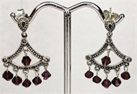 Sterling Silver Classic Victorian Dangle Earring W