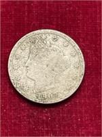 1907 V Nickel US coin
