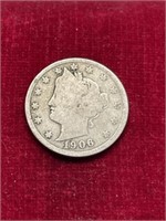 1906 V Nickel US coin