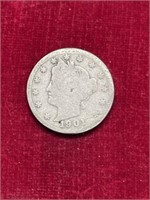 1901 V Nickel US coin