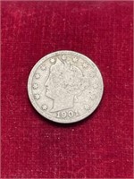 1901 V Nickel US coin