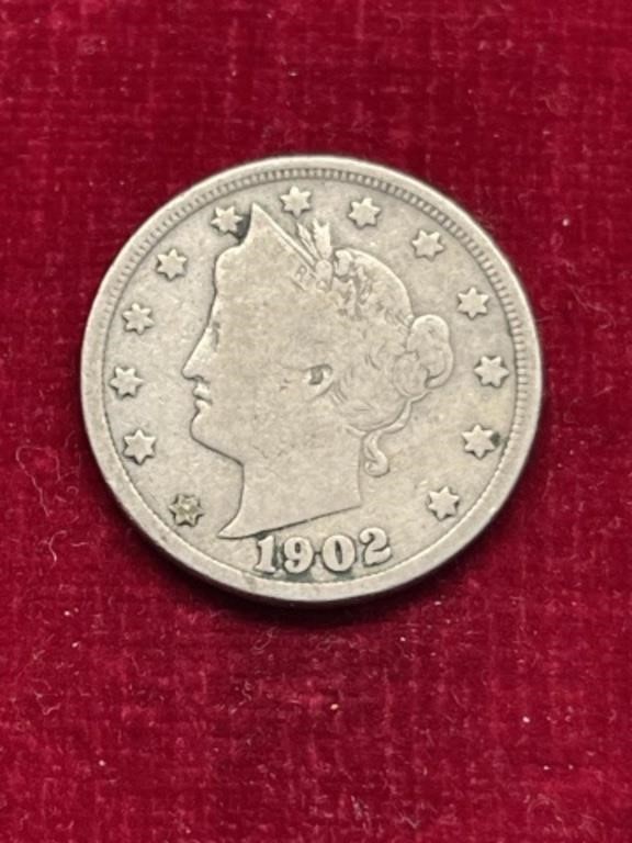 1902 V Nickel US coin