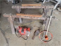 Wheel measure, Saw horses, master mechanic bench