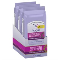 6 PACK Vagisil Anti-Itch Wipes 20ct Each