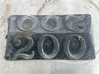 Bronze 200 place marker