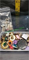 All kinds unsorted Vintage bling jewelry reuse