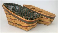 Pair of sleigh baskets with 1 liner & protector