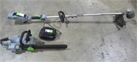Battery Powered Chain Saw and String Trimmer-