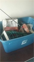 Bin With Tools & Other Garage Items