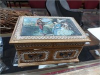 Very Nice Jewelry Box W/Railroad Nails, Pins,