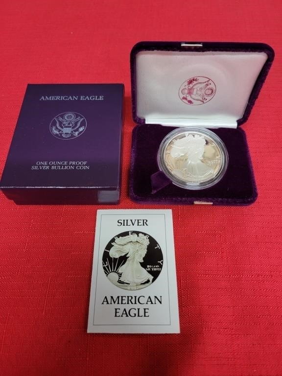 One Ounce Proof Silver Bullion Coin Eagle 1986