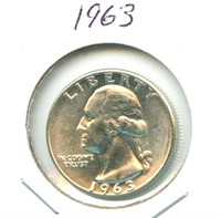 1963 Silver Washington Quarter