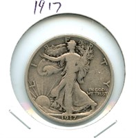 1917 Walking Liberty Silver Half Dollar