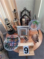 Group w/ Art Glass ~ Trinket Box ~ Candle Holders