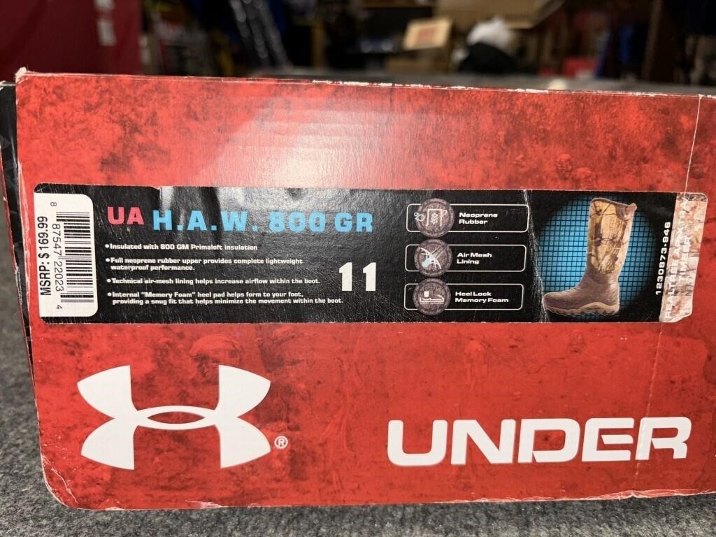 UNDERARMOR REALTREE MUCK BOOTS (SOME DAMAGE TO