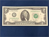 2013 $2 Bill uncirculated