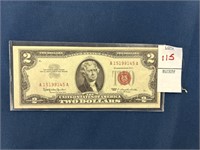 1963 $2 Bill Red Seal uncirculated