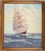 Painting of Clipper by Otto Munstedt