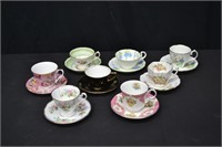 8 Sets English Made Cups & Saucers