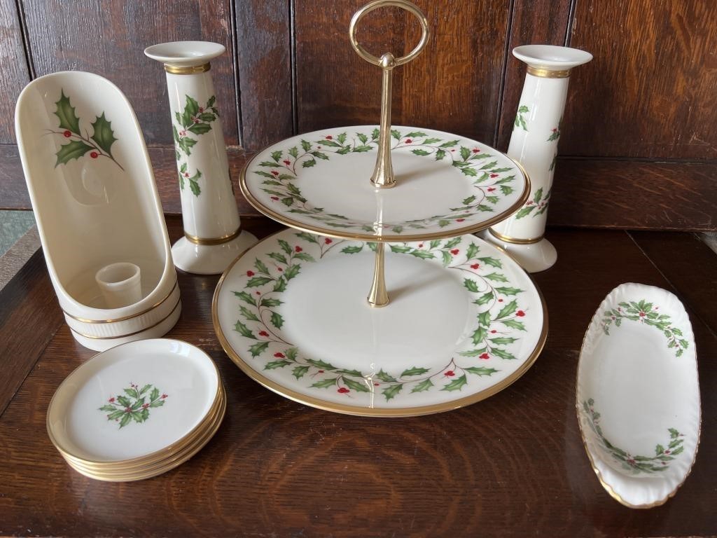 Lenox Holiday Porcelain Accessories Lot