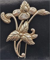 Castillo Sterling .925 Taxco Floral Clip