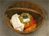 Early Basket with Pumpkin Decoration