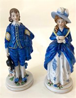 PAIR OF PORCELAIN FIGURES, UNMARKED