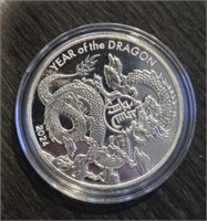 One Ounce Silver Round: Year of the Dragon