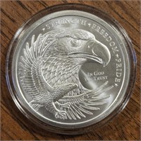 5-Ounce Silver Round: USA Flag/  Eagle