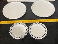 Kemple Milk Glass Plates