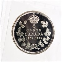Canada 1998 Silver Ten cents, Mirror; Commemorativ